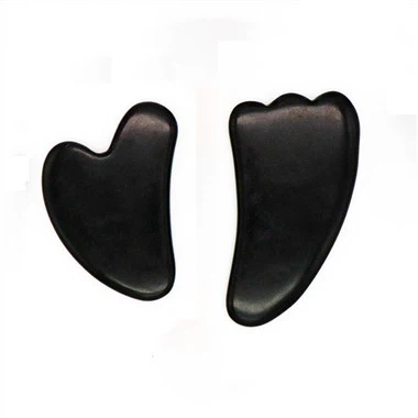 Đen obsidian gua sha đá