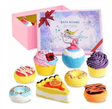 Bộ bom tắm hình bánh rán cupcake