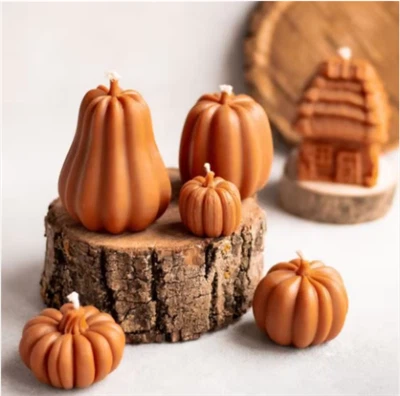 Nến thơm bí ngô Halloween thủ công