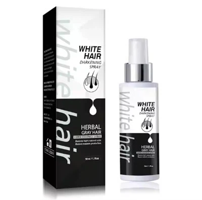 Xịt tóc đen trắng đen